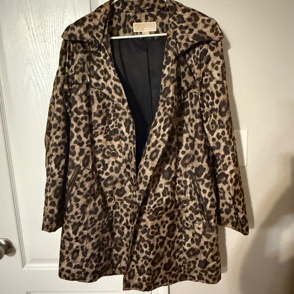 Leopard Print Michael Kors XL rain jacket - Picture 1 of 4